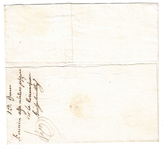 1852 Stato Pontificio - Piego da CENTO a Ferrara con 1 baj. primi giorni d'uso