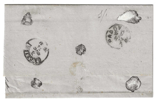 1874 Regno d'Italia - Piego da Tunisi a Padova con francobolli 10 e 30 c. Estero "coi Postali Italiani"