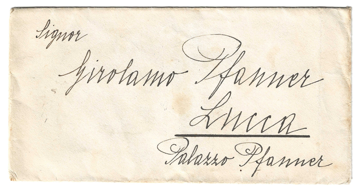 1921 Fiume - Busta per Lucca con francobolli da 5 c. Governo Provvisorio e 30 c. D'Annunzio