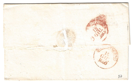 1860 Regno di Napoli - Piego per Lagonegro con francobollo da 2 grana rosa brunastro 1858