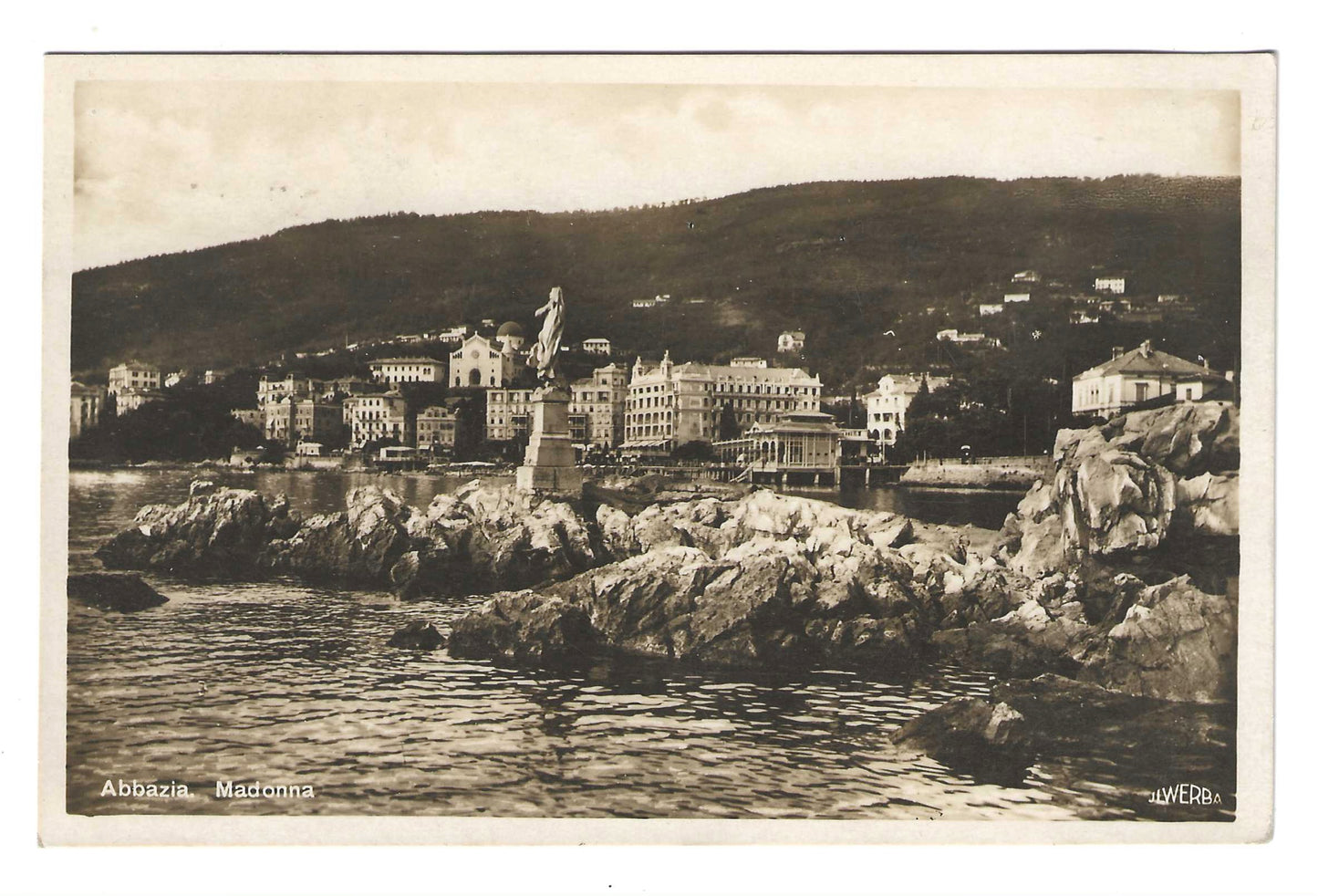 1931 Regno d'Italia Cartolina da Fiume a Praga con francobollo 75 c. morte Sant'Antonio