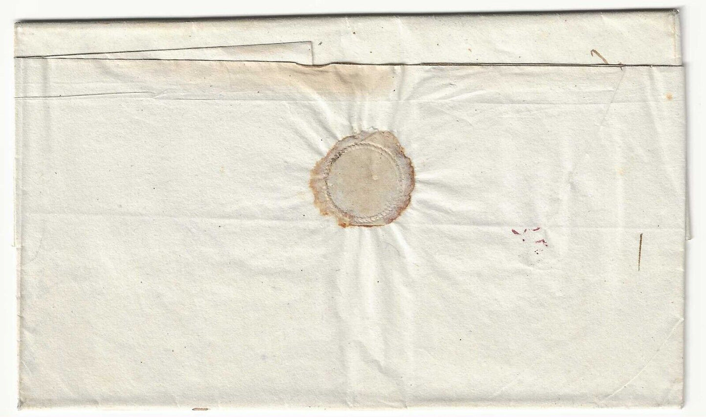 Sicilia - Prefilatelica del 1840 per Palermo con bollo rosso riquadro Girgenti