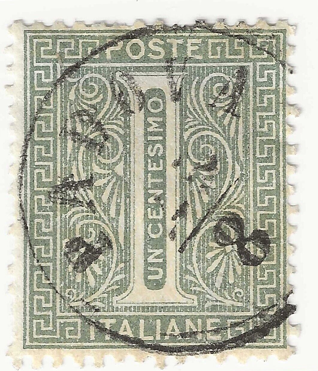 Regno d'Italia - 1 cent. tiratura di Torino con annullo raro di Padova 1863