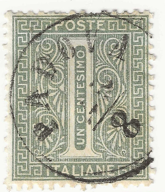 Regno d'Italia - 1 cent. tiratura di Torino con annullo raro di Padova 1863