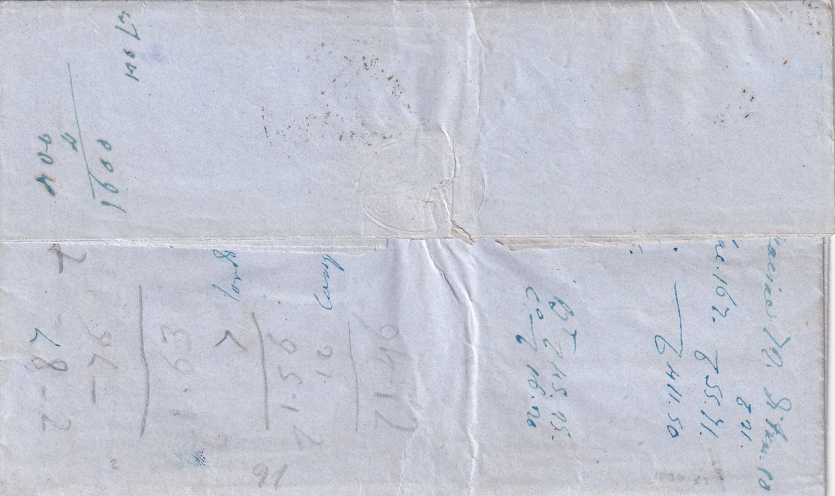 1859 Sicilia - Coppia francobolli da 1 grana su lettera da Palermo a Santo Mauro certificata Zappalà