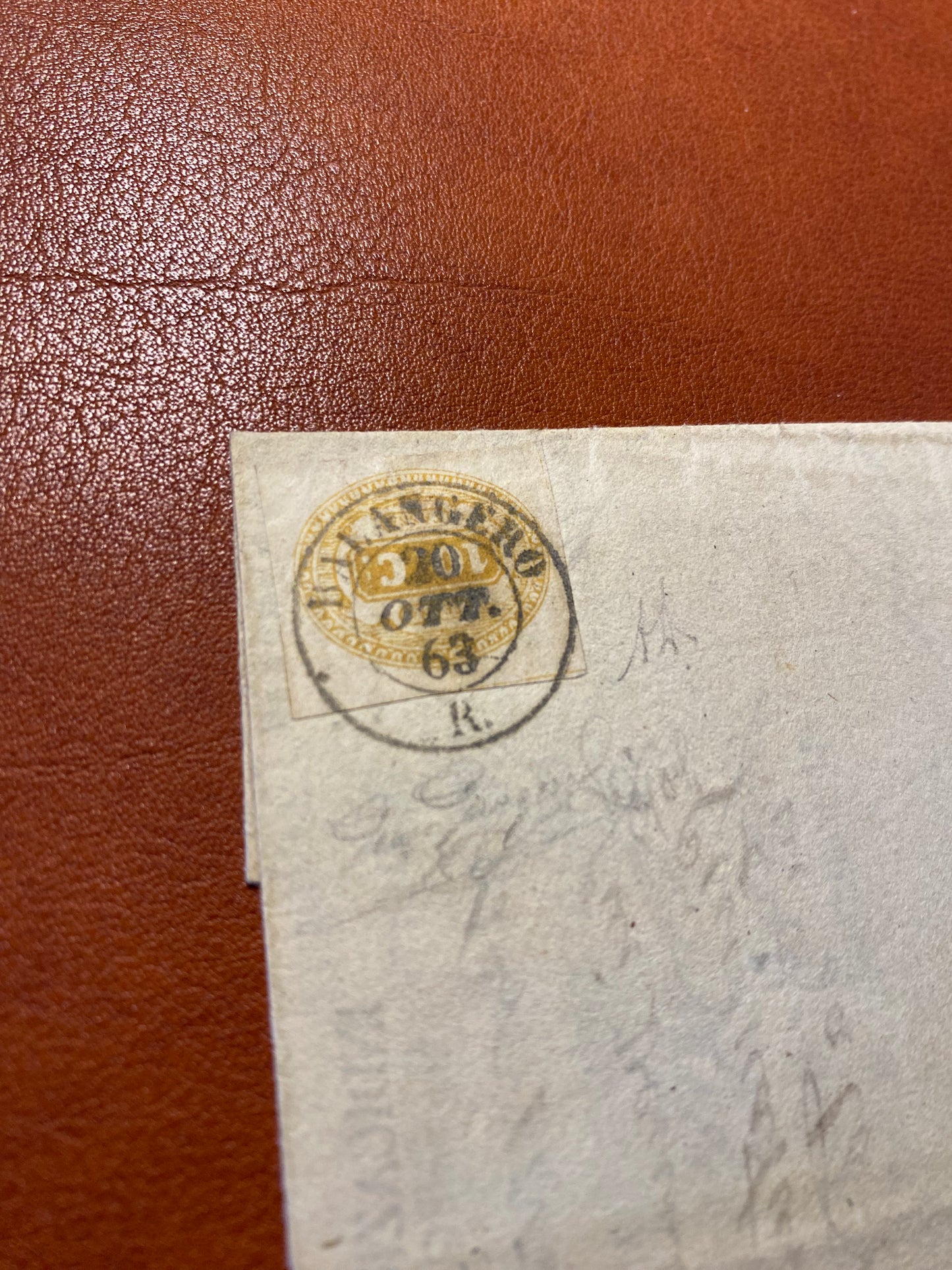 1863 Regno d'Italia - Piego con Segnatasse 10 c. e annullo raro di BALANGERO