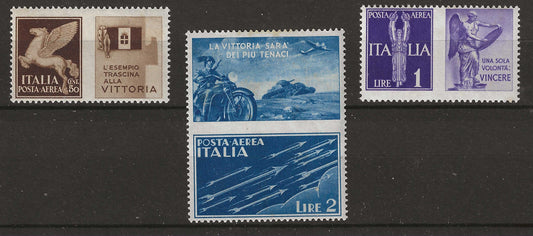 1942 Regno d'Italia Propaganda Bellica serie completa francobolli non emessi MNH**