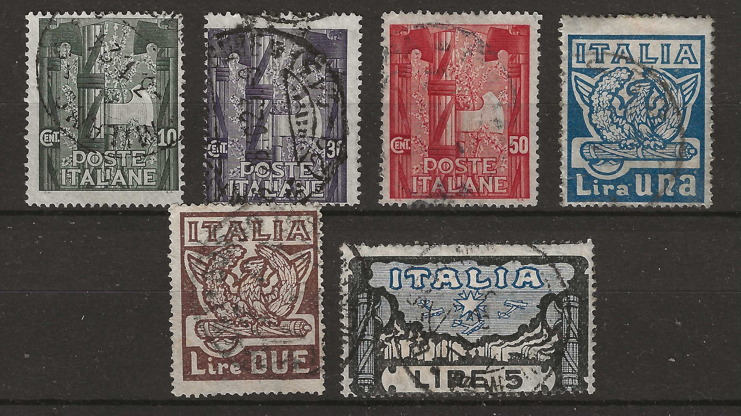 1923 Regno d'Italia - Serie completa francobolli Anniversario Marcia su Roma usata