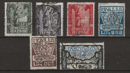 1923 Regno d'Italia - Serie completa francobolli Anniversario Marcia su Roma usata