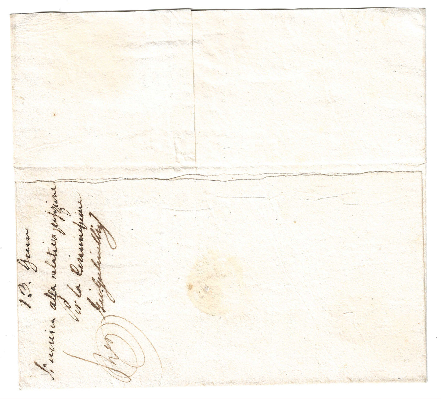 1852 Stato Pontificio - Piego da CENTO a Ferrara con 1 baj. primi giorni d'uso