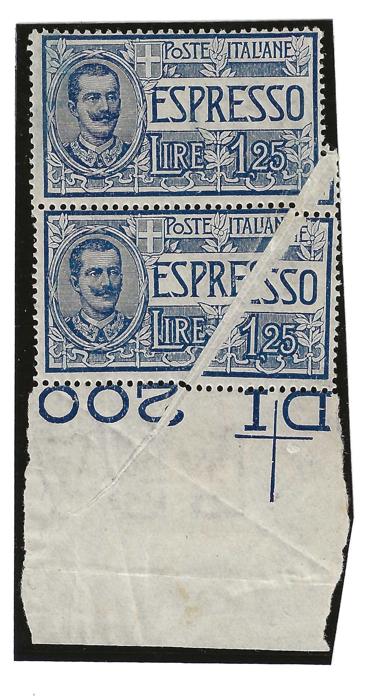 1925 Regno d'Italia - Francobollo per espresso 1,25 l. piega di carta a fisarmonica MNH**