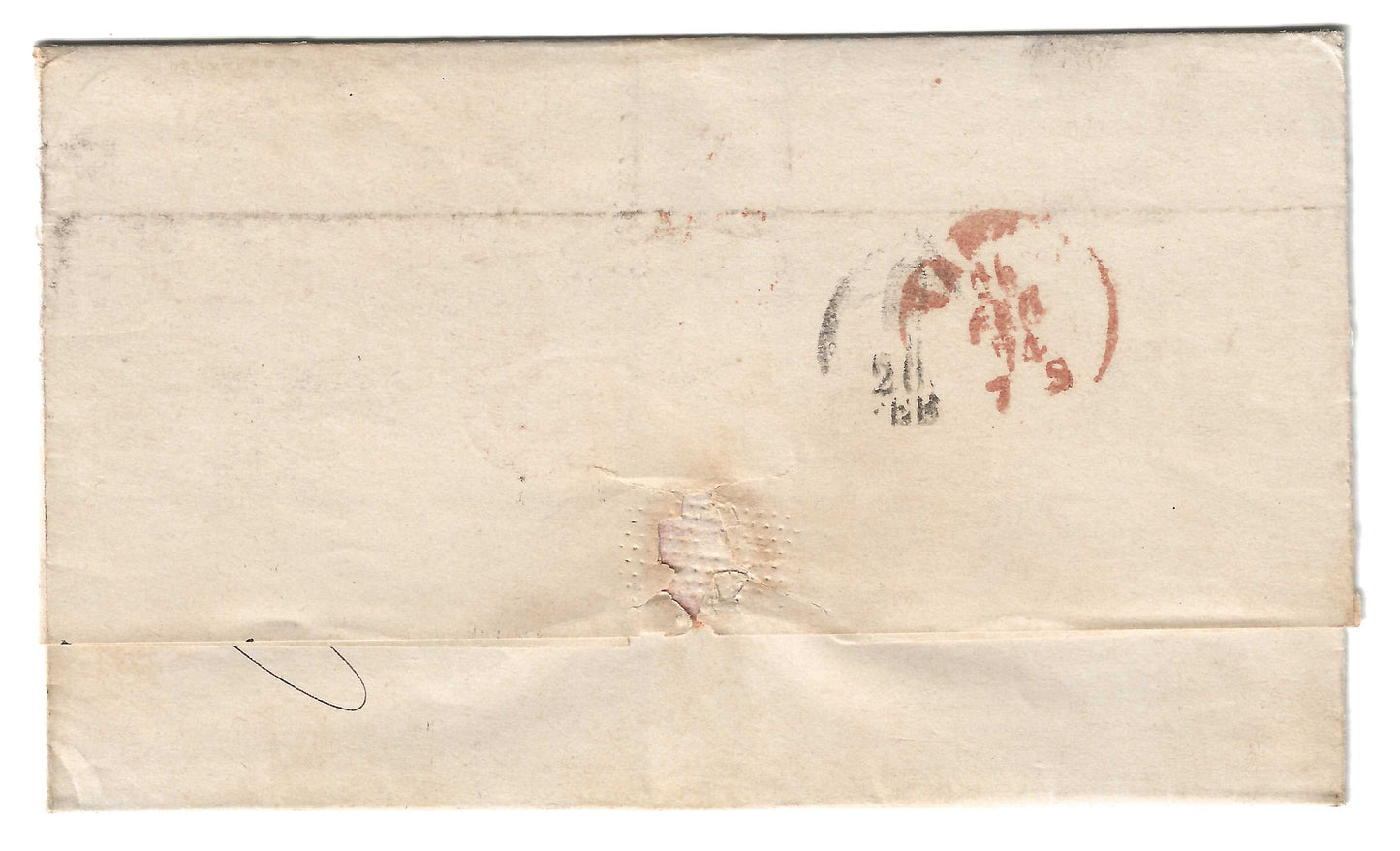 1872 Gran Bretagna - Piego di lettera con francobollo da 6 pence grigio oliva da Leeds a Napoli