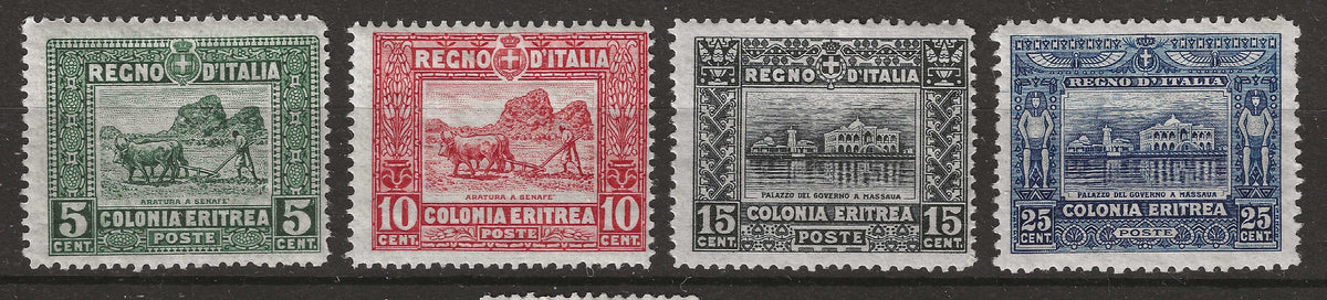 1910/14 Colonie Eritrea - Serie completa francobolli serie Soggetti africani dentellatura 13¼ MH*