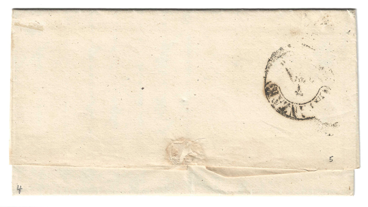 1858 Regno di Napoli - Francobollo da 2 grana rosa chiaro su lettera per Catanzaro da Palmi