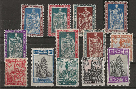 1928 Regno d'Italia - Serie completa francobolli Emanuele Filiberto e Vittoria MH*