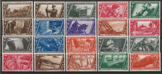 1932 Regno d'Italia Serie completa ordinaria + aerea francobolli Decennale Marcia su Roma MH*