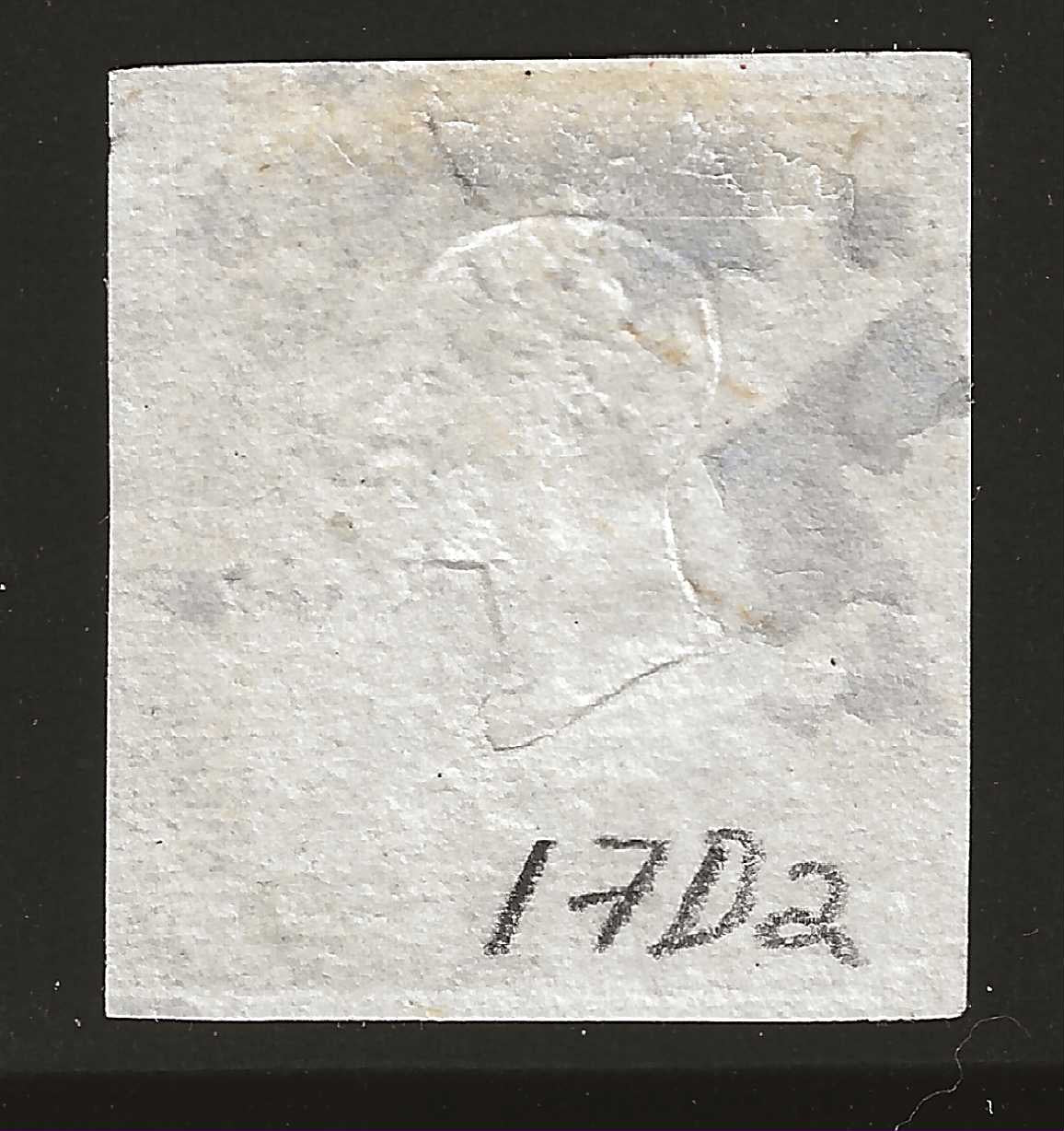 1862 Regno di Sardegna - Francobollo da 80 cent. giallo Sassone 17Da IV emissione con annullo Genova