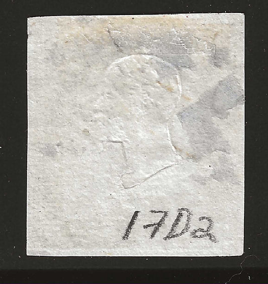 1862 Regno di Sardegna - Francobollo da 80 cent. giallo Sassone 17Da IV emissione con annullo Genova