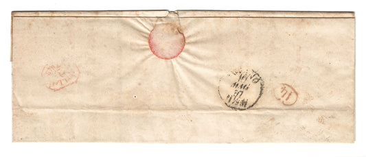 1857 Regno di Sardegna - Piego di lettera da CARIGNANO a Torino con francobollo da 20 c. tinta base IV emissione