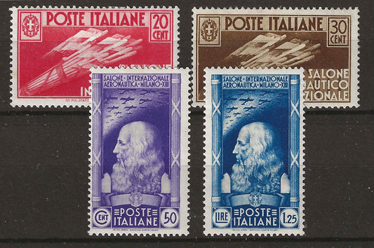 1935 Regno d'Italia Serie completa francobolli Salone Aeronautico Internazionale MNH**/MH*