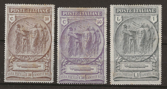 1923 Regno d'Italia - Serie completa francobolli Pro Camicie nere MH*