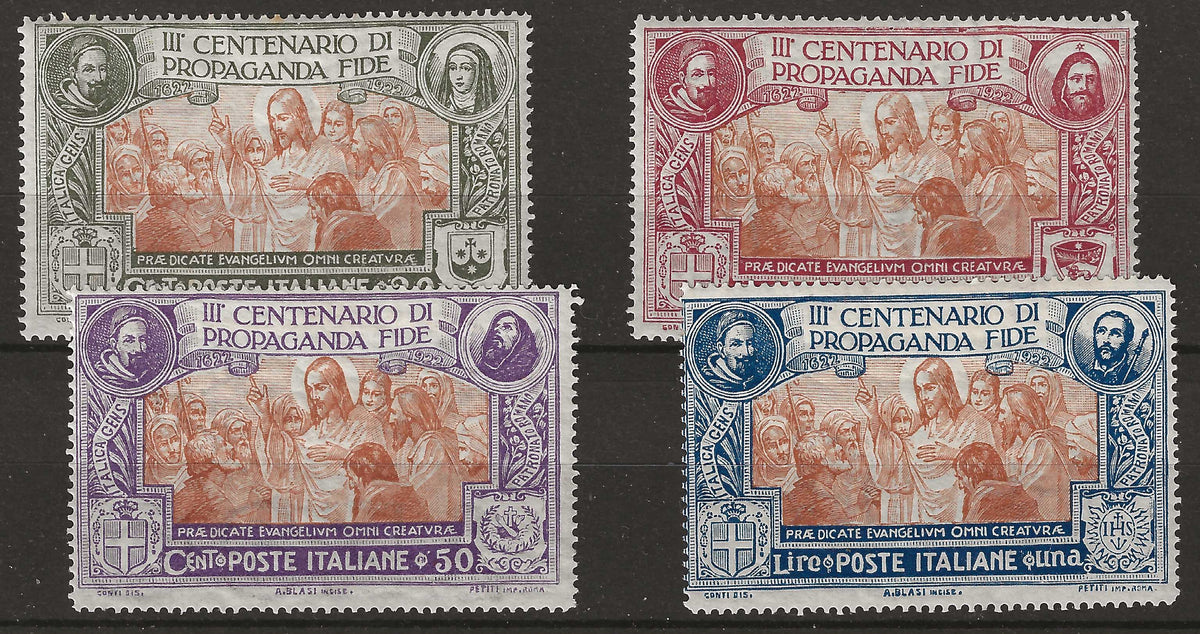 1923 Regno d'Italia - Serie completa francobolli serie Propaganda Fide MH*