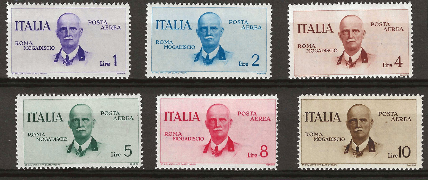 1934 Regno d'Italia - Serie completa Posta Aerea Roma-Mogadiscio MNH**