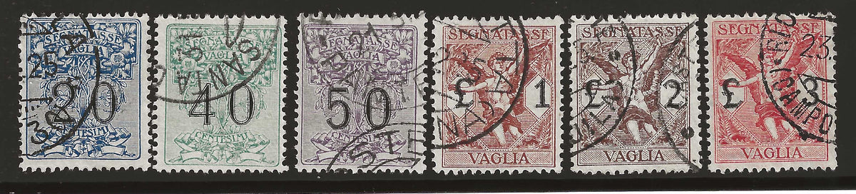 1924 Regno d'Italia - Serie completa francobolli Segnatasse per vaglia usata