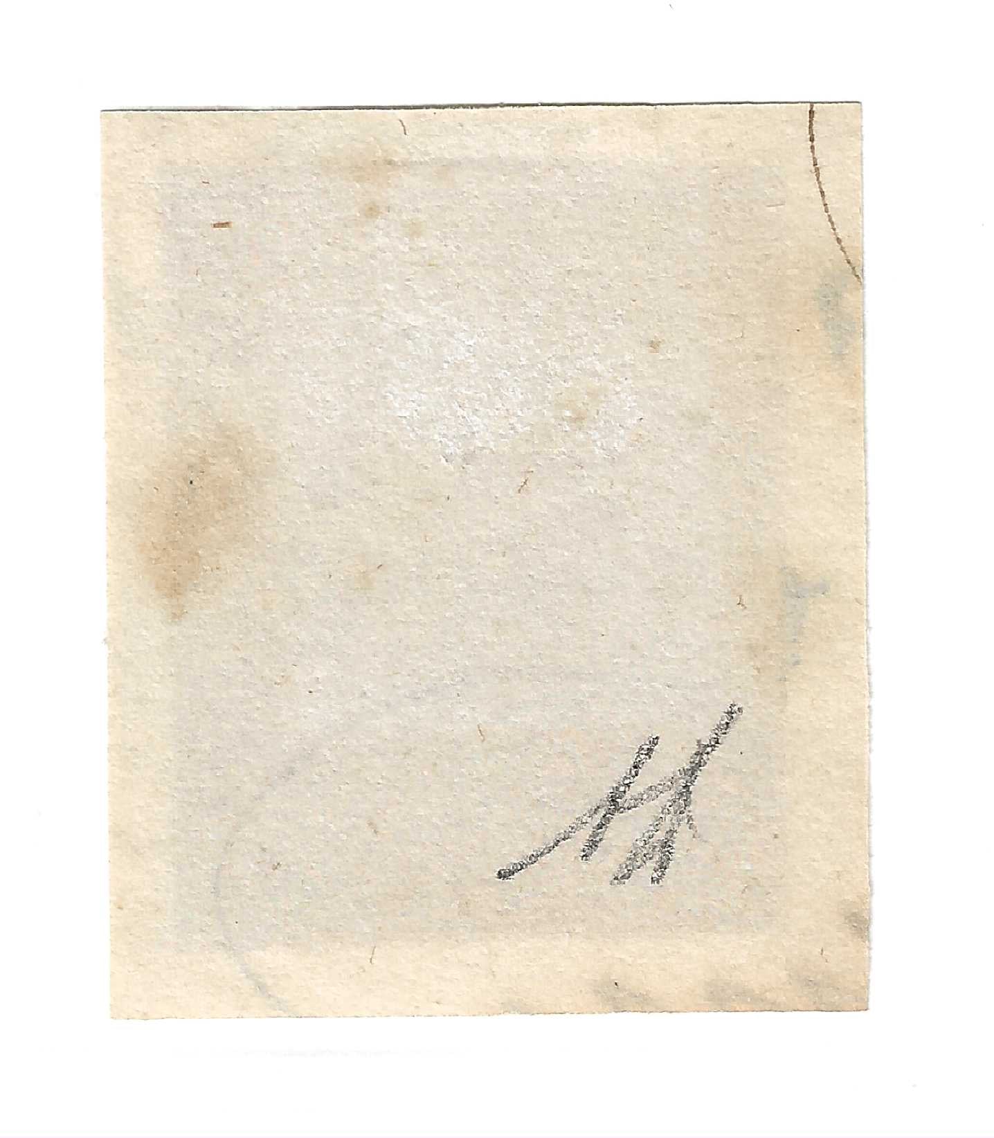 1852 Ducato di Parma - Francobollo da 15 cent. ben marginato I emissione su frammento A. Diena