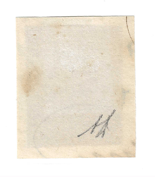 1852 Ducato di Parma - Francobollo da 15 cent. ben marginato I emissione su frammento A. Diena