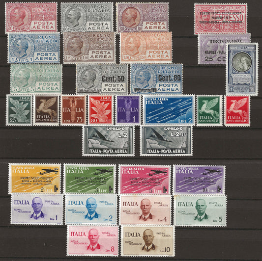 1917-1934 Regno d'Italia - Posta Aerea francobolli emissioni comuni MH*/MNH**