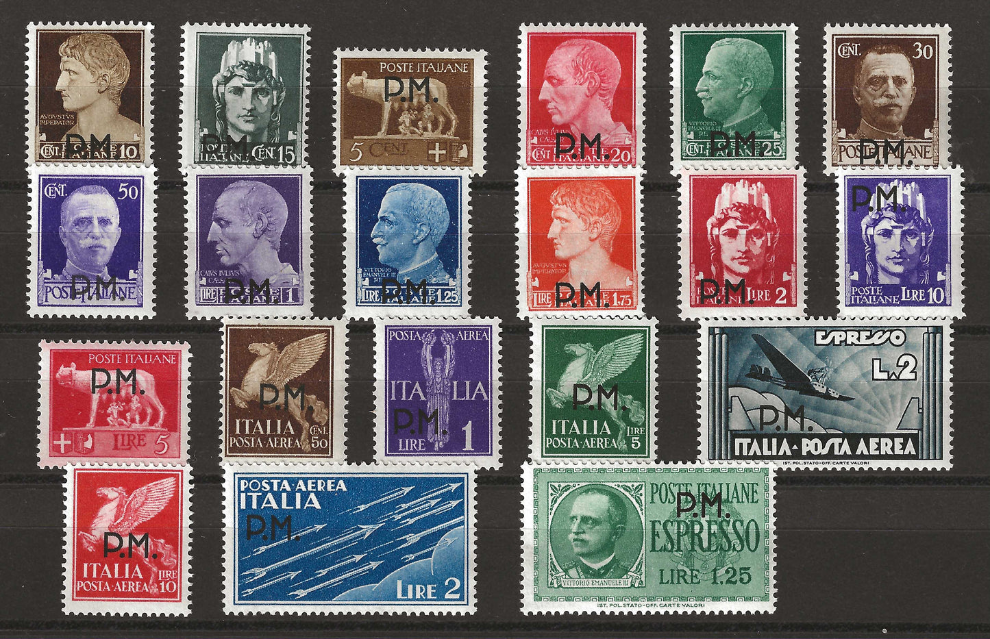 1942 Regno d'Italia - Serie completa francobolli Posta Militare MNH**