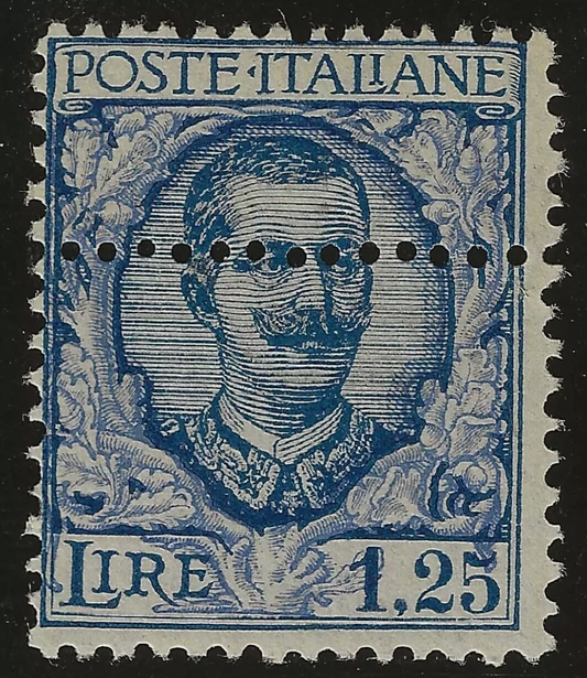 1926 Regno d'Italia - 1,25 l. Floreale doppia dentellatura una al centro MNH**