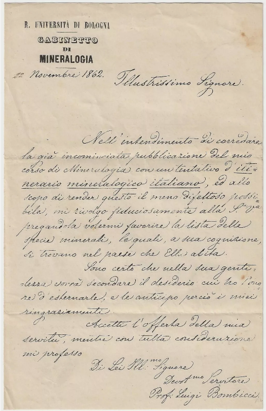 1862 Regno - 2 c. bistro per stampati su lettera diretta al Conte L. Salimbeni