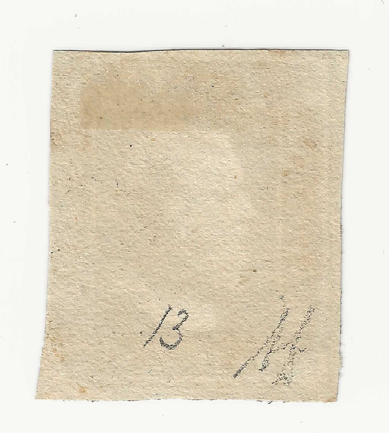 1859 Antichi Stati (Sicilia) - 20 grana grigio ardesia usato firmato A. Diena