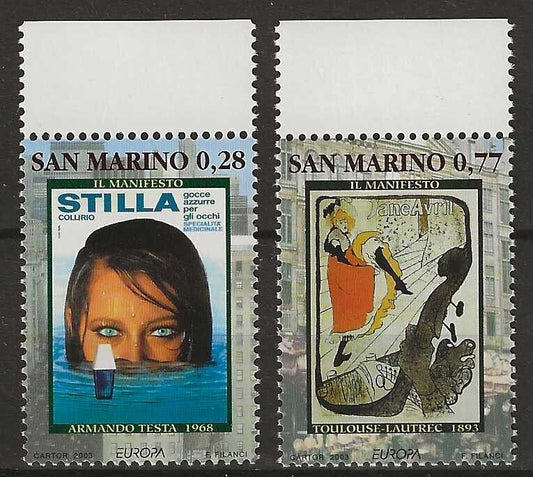 2003 Saint-Marin - Affiche Europe unie 2 valeurs MNH**