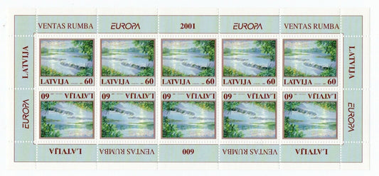 2001 - Europa CEPT (Lettonia) - Acqua ricchezza naturale, minifoglio MNH**