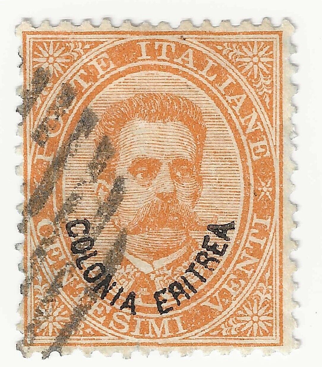 1893 Colonie Italiane (Eritrea) - 20 c. arancio Umberto I Colonia Eritrea usato