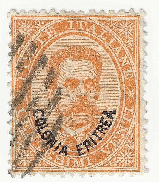 1893 Colonie Italiane (Eritrea) - 20 c. arancio Umberto I Colonia Eritrea usato