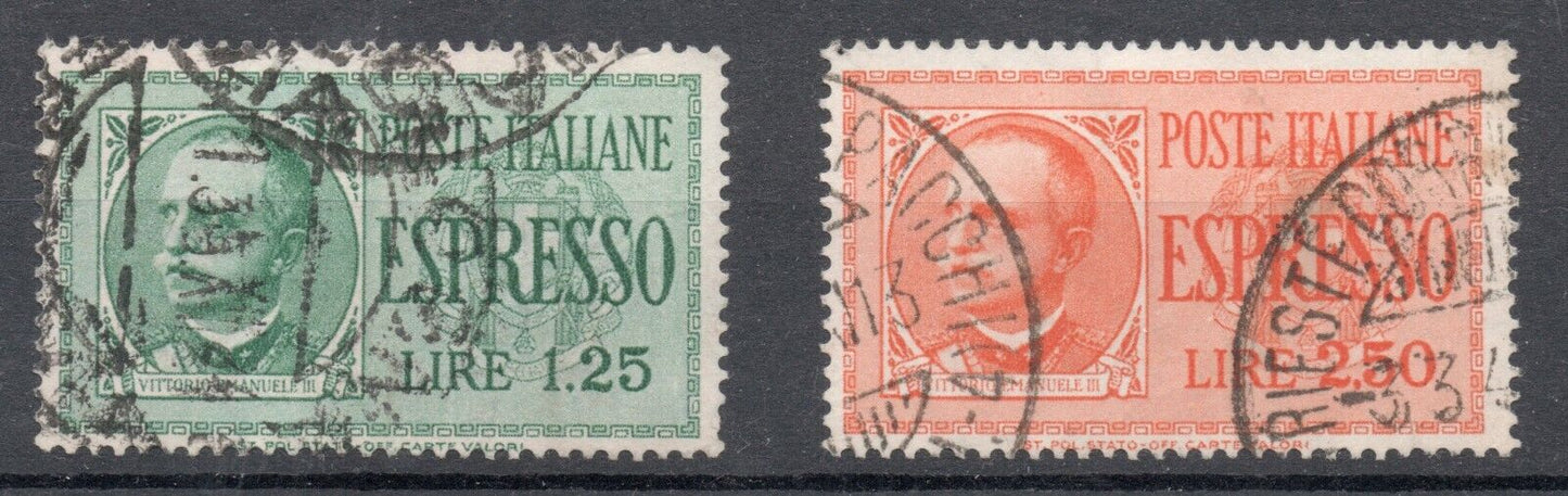 1932 - Kingdom of Italy - Imperial type espressos, used pair