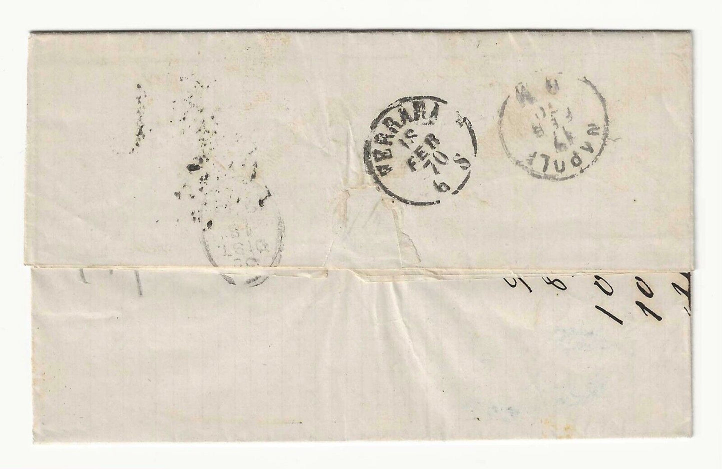 Regno d'Italia - 20 cent. De La Rue 1867 su piego con annullo Palermo Succursale