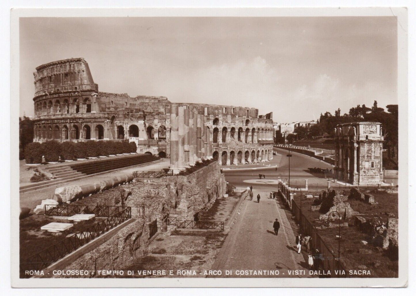 Vaticano - Cartolina con 30 e 50 c. serie "Giardini" 1933 per la Svizzera