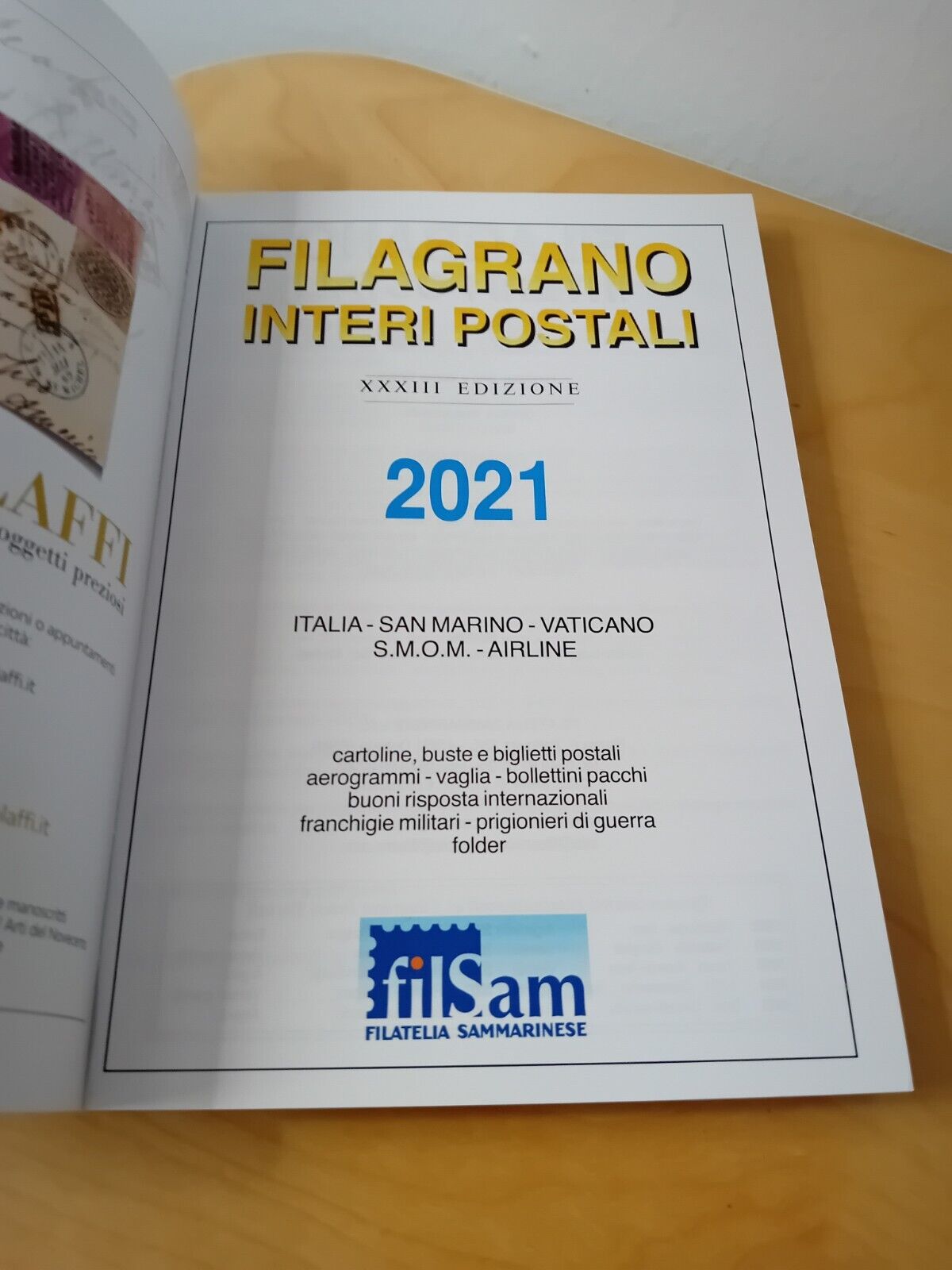 FILAGRANO 2021 Catalogs - Filsam 2021 (Postal Stationery and Advertising)