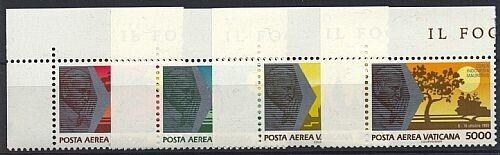 1990 Vaticano - Posta aerea i viaggi del Papa 1989 serie completa MNH**