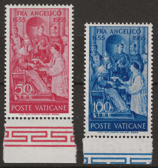 1955 Città del Vaticano - Cinquecentenario Morte Fra Angelico 2 val. MNH**