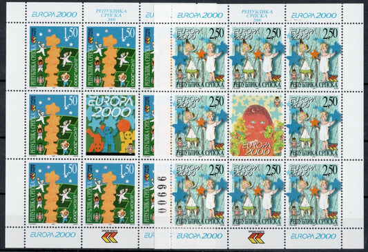 2000 - Europa CEPT (Bosnia serba) - I giovani e il futuro 2 minifogli MNH**