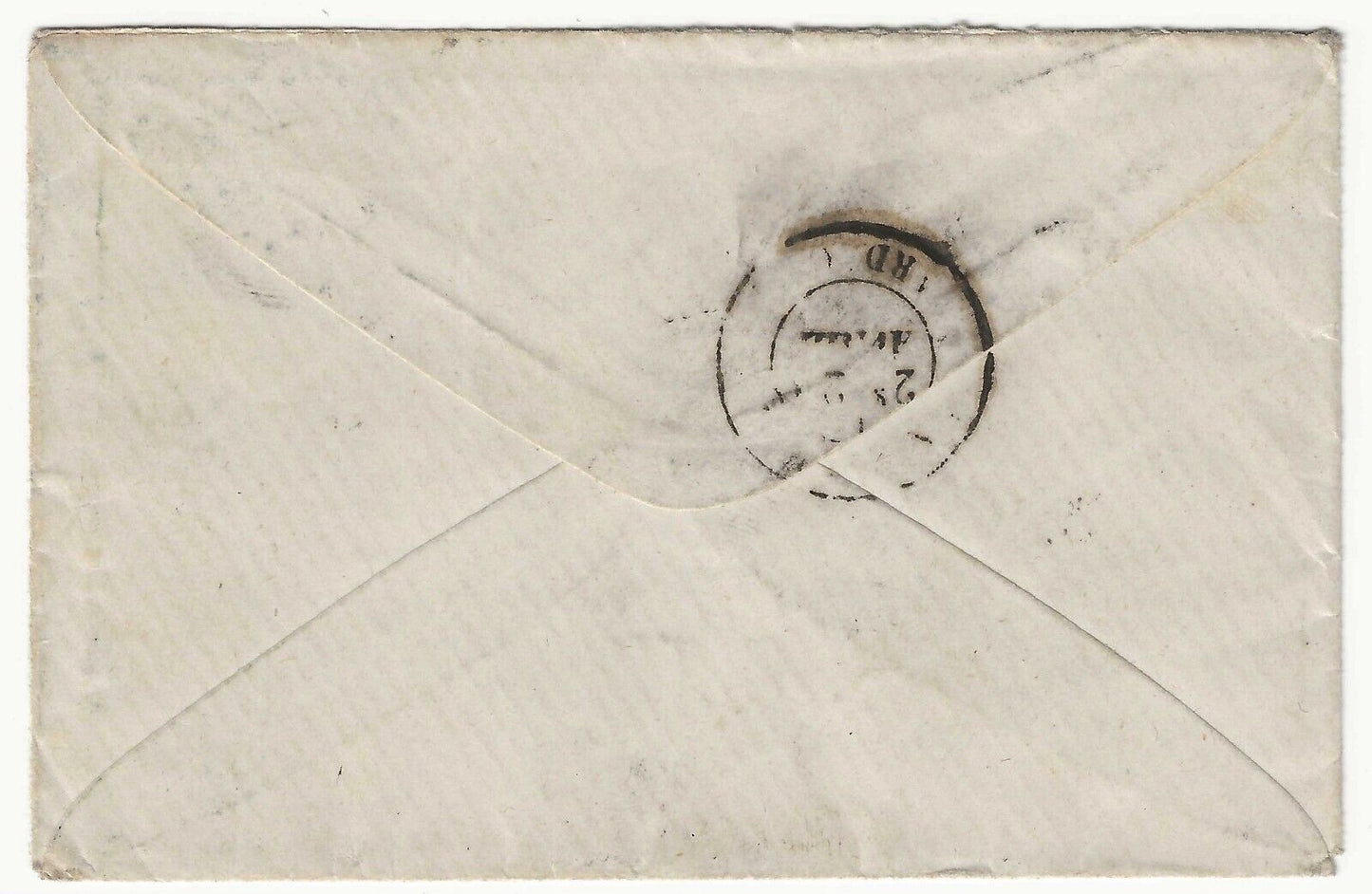 Royaume - 30e s. édition marron 1865 Turin isolée sur enveloppe pour la France