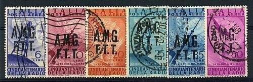 1947 Trieste A (AMG-FTT) - Posta aerea Radio serie completa usata