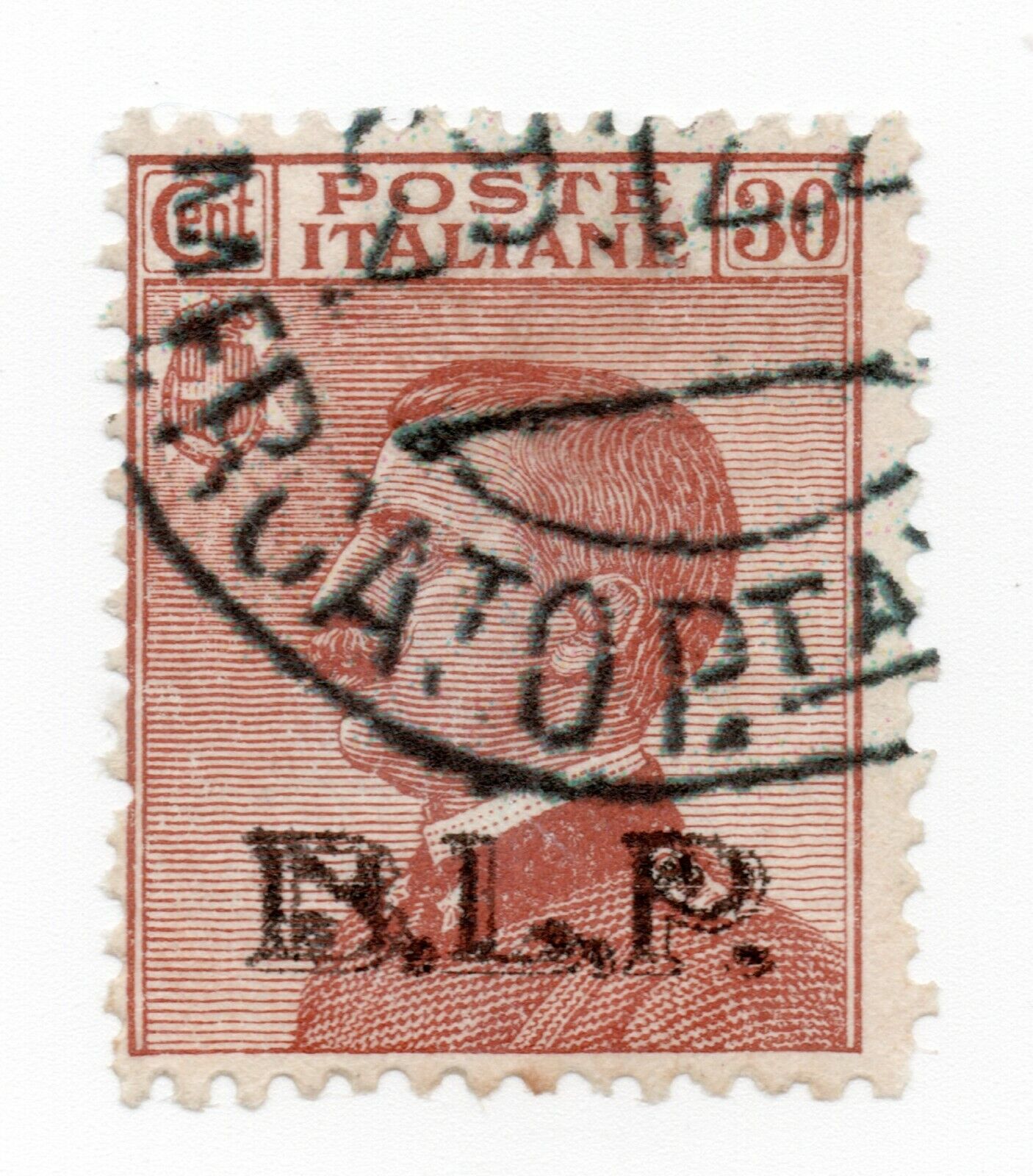 1923 - Regno d'Italia - BLP II tipo, 30 c. bruno arancio usato