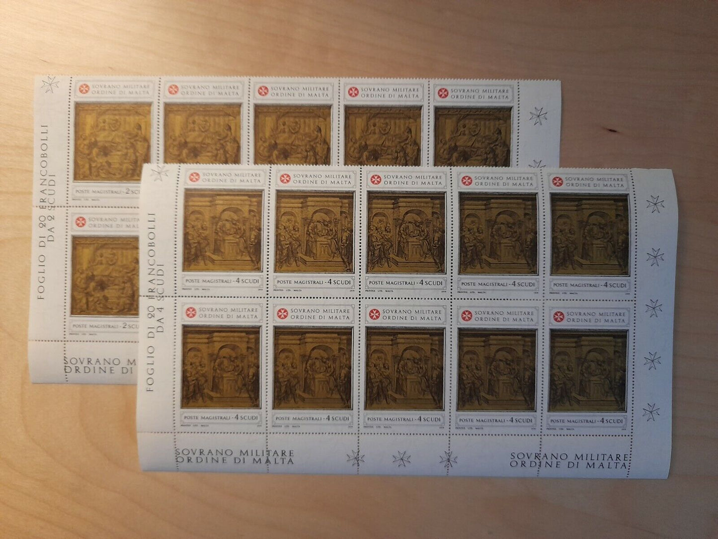 1979 - Ordine di Malta (SMOM) - Annata completa in blocchi di 10 + BF13 MNH**